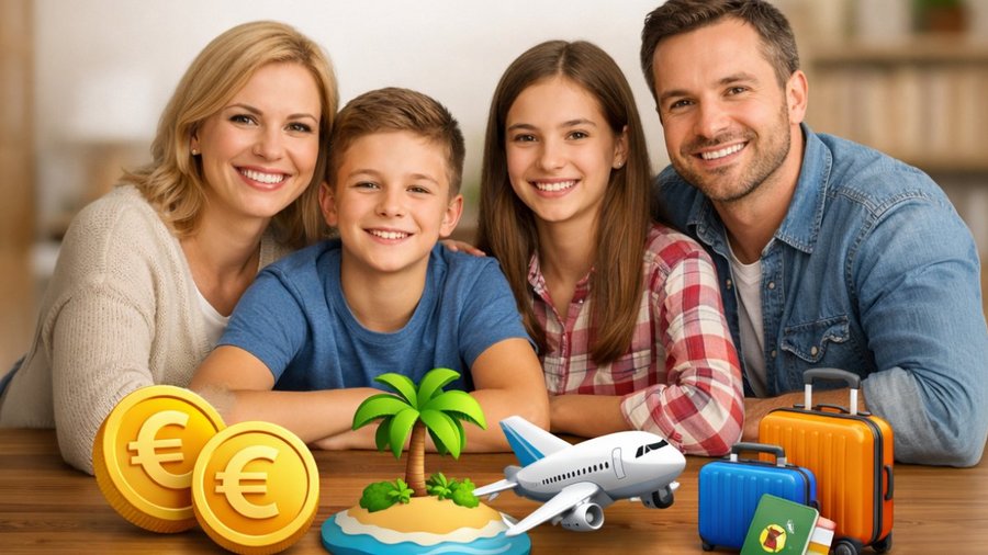 Plánovanie dovolenky: prečo sa oplatí hovoriť o peniazoch Rodina plánuje dovolenku a hovorí o peniazoch, rozpočet na dovolenku a finančné plánovanie